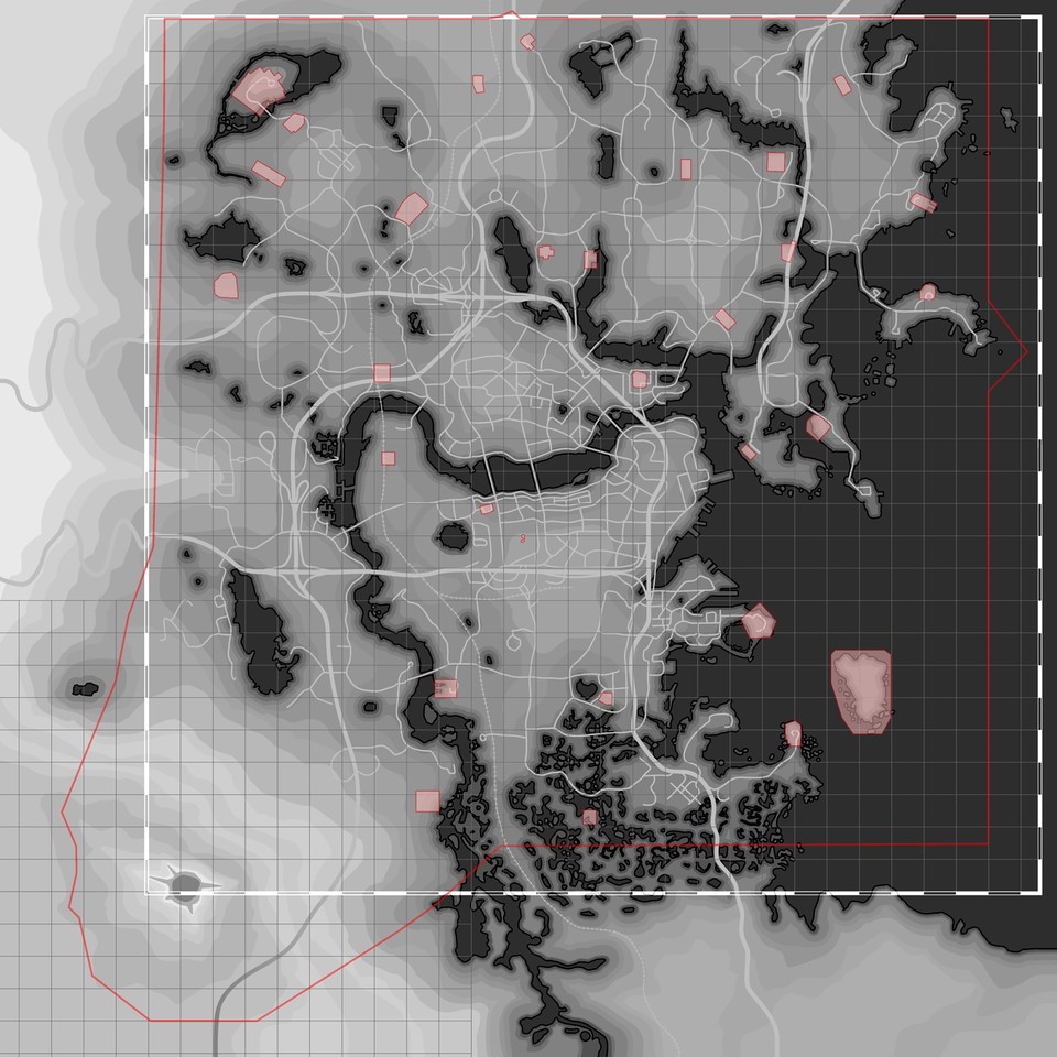 Eine inoffizielle Übersichtskarte zu Fallout 4 zeigt alle Siedlungen der 9,9 Quadratkilometer großen Spielwelt.