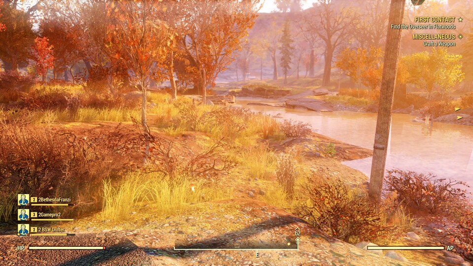 Die Landschaft von Fallout 76 ist nicht nur ungewohnt farbenfroh, sondern bietet außerdem viele Versteckmöglichkeiten für Stealth-Freunde.