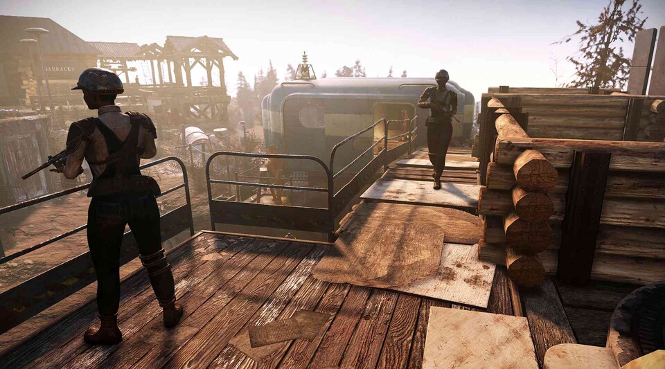 Die Siedler in Fallout 76 Wastelanders haben nur wenig Kampferfahrung - anders als die rauen Raider.