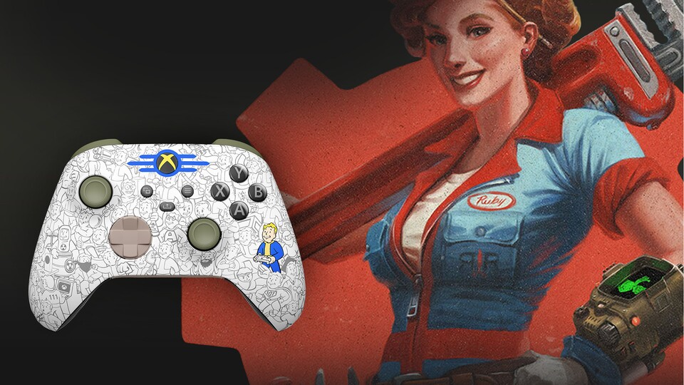 Im Xbox Design Lab könnt ihr die Farben der Sticks, Buttons und Trigger des Fallout Controllers individuell anpassen.