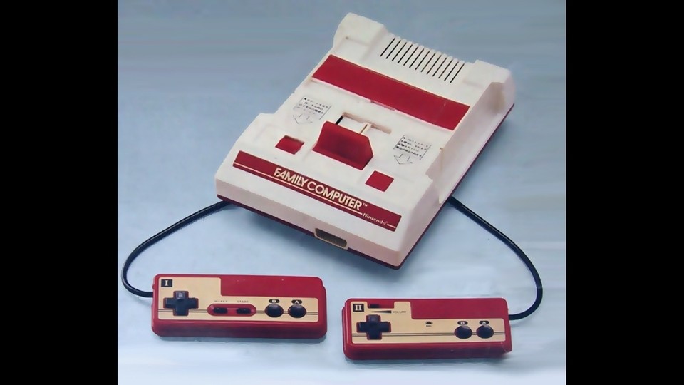 Famicom (1983) mit Controllern
