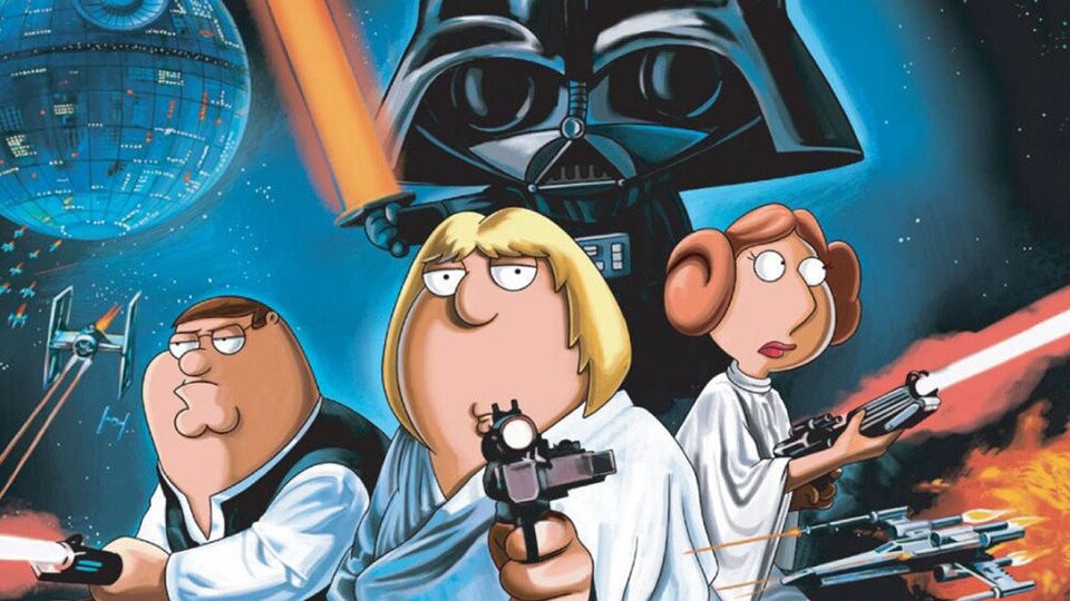 Seth MacFarlane verspricht für seine Trickserie Family Guy, hier auf Star-Wars-Mission, schon bald einen eigenen Kinofilm.
