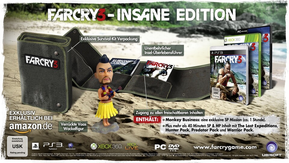 Die »Insane Edition« von Far Cry 3 mit allen Extras.
