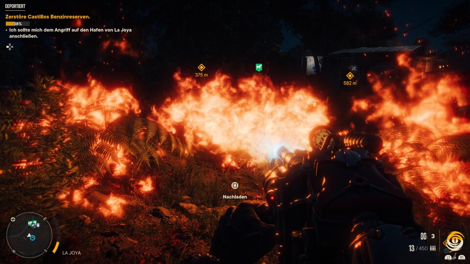 Mit Feuer kommt ihr in Far Cry 6 nicht weit. Nur in Verbindung mit Gift wird es interessant.