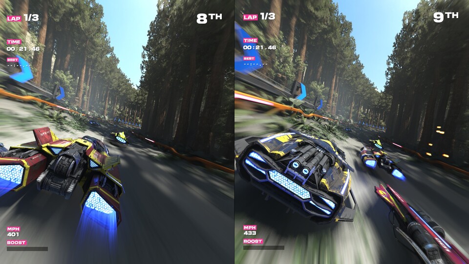 Fast Fusion ist eines der grafisch imposantesten Spiele für die Switch 2, wirkt an vielen Stellen aber auch blass, trotz HDR-Optik. (Bildquelle: Nintendo)