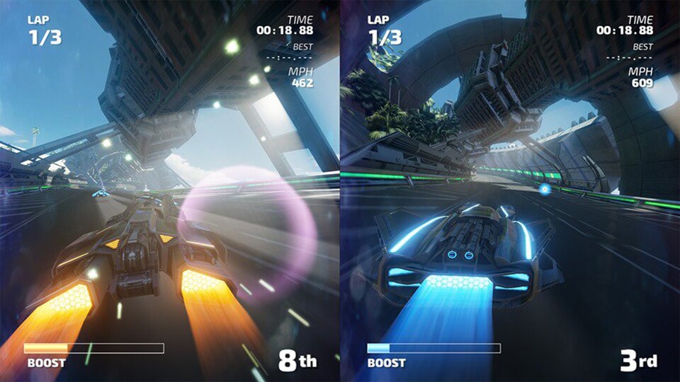 Multiplayer gibt es in Fast RMX sowohl online als auch lokal im Splitscreen.