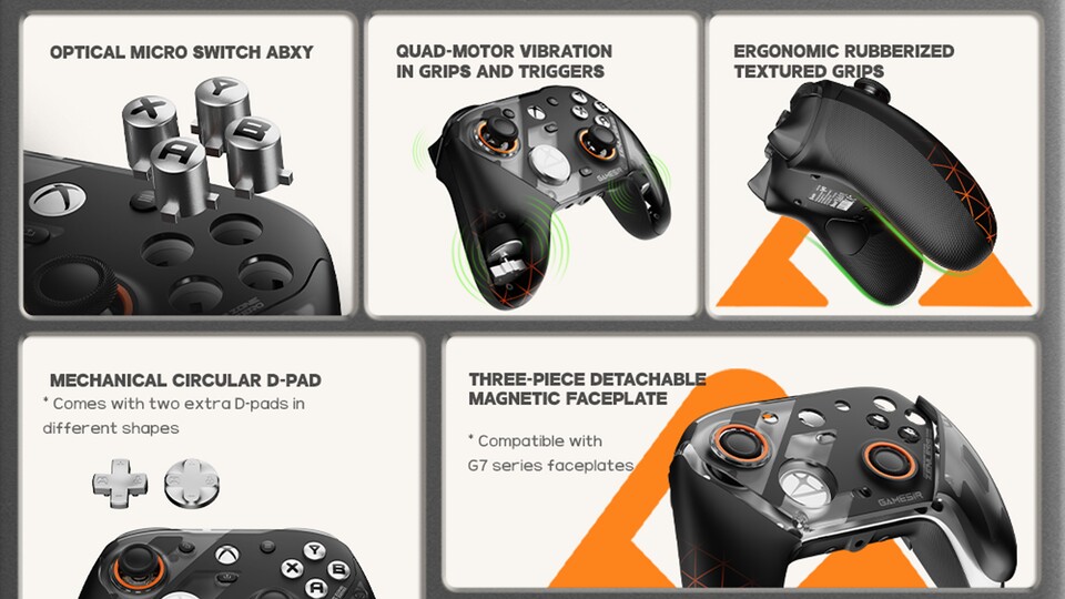 Der Gamesir G7 Pro hat einen großzügigen Lieferumfang. Ich habe ihn in der Zenless Zone Zero-Version und dafür gibts sogar noch mehr Zubehör und Wireless-Xbox-Konnektivität.