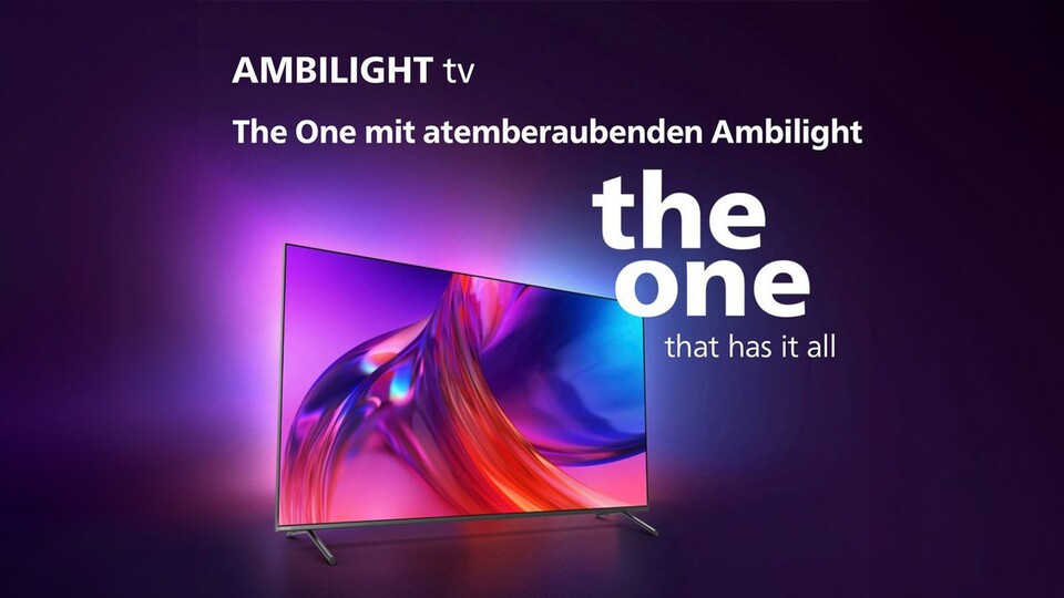 Das Ambilight-Feature des Philips PUS8808 wirkt vor allem in dunklen Räumen sehr beeindruckend.