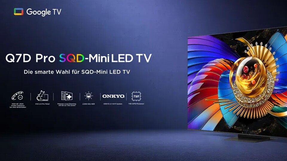 Der TCL Q7D Pro bietet Qualität an der Grenze zu High End - aber zu einem viel geringeren Preis.