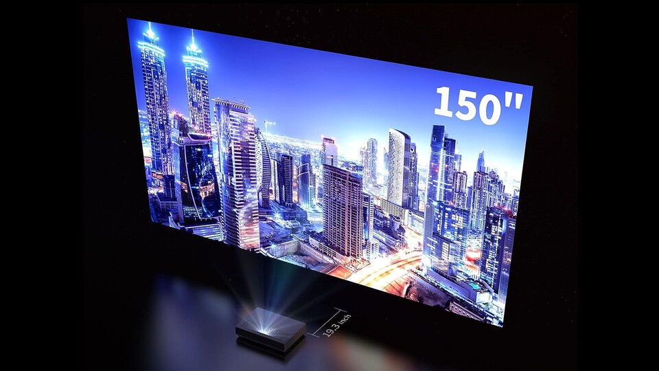 150 Zoll - da brauchts wirklich kein Kino mehr. Laser-TVs schaffen völlig neue Dimensionen.