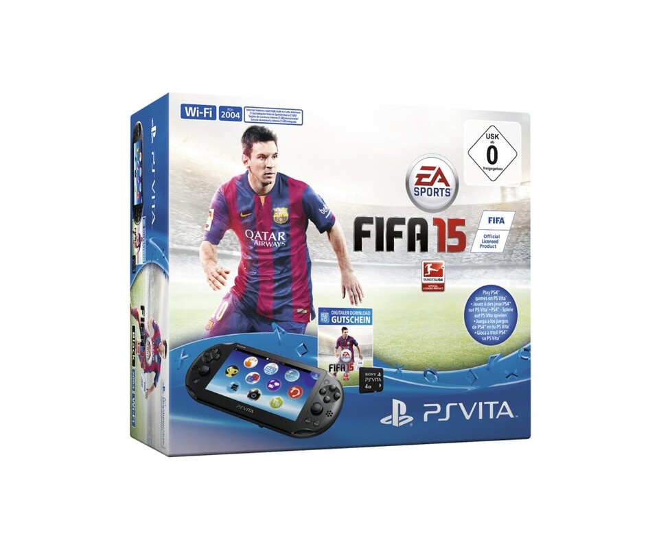 Sony kündigt ein Bundle an, das sowohl eine PlayStation Vita als auch das Fußballspiel FIFA 15 enthält.