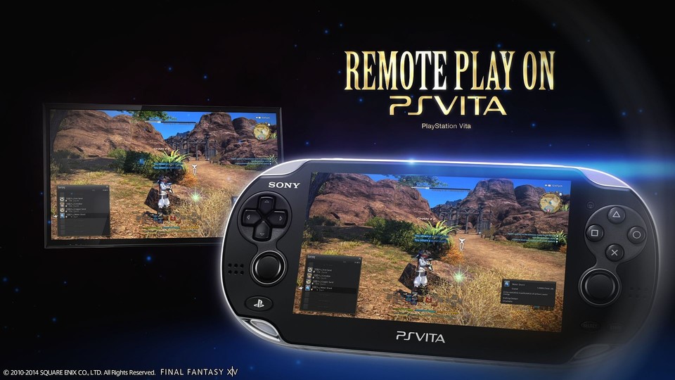 Final Fantasy 14 funktioniert auch via Remote Play auf der Vita - allerdings mit Einschränkungen.