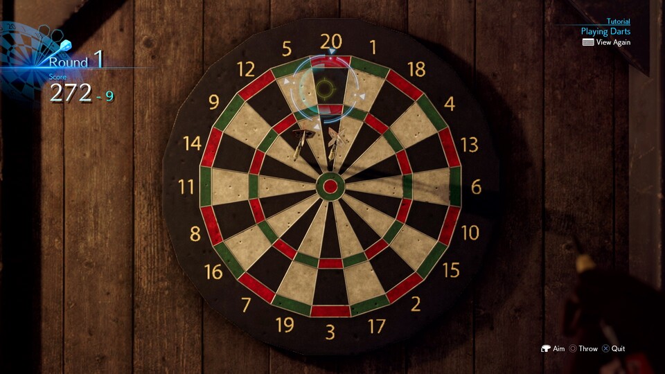 Das Bullseye findet ihr in der Mitte, die Zwanzigerfläche auf 12 und die Einerfläche auf ein Uhr.