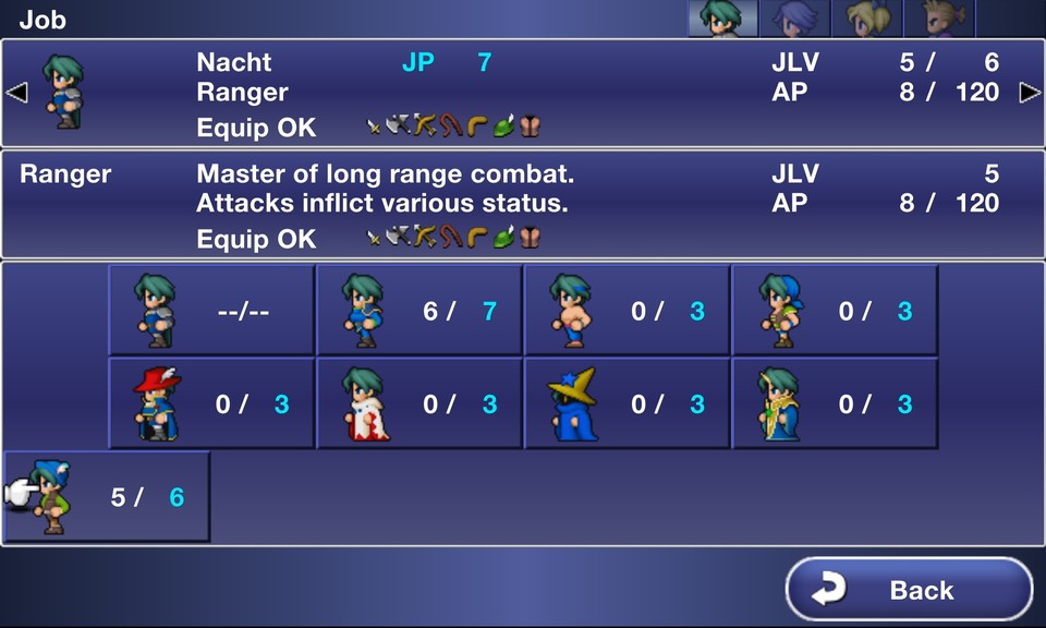 Das Jobsystem von Final Fantasy Dimensions erlaubt die individuellsten Kombinationen von Klassen.