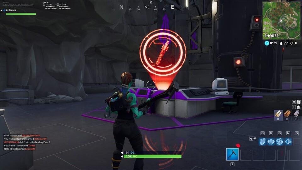 Im inneren der Basis in Fortnite sind Hologramme aufgetaucht.