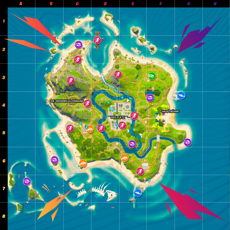 Die neue Fortnite: Party Royale-Map ist relativ klein, aber vollgepackt mit Minispielen, Aktivitäten und Kuriosem.