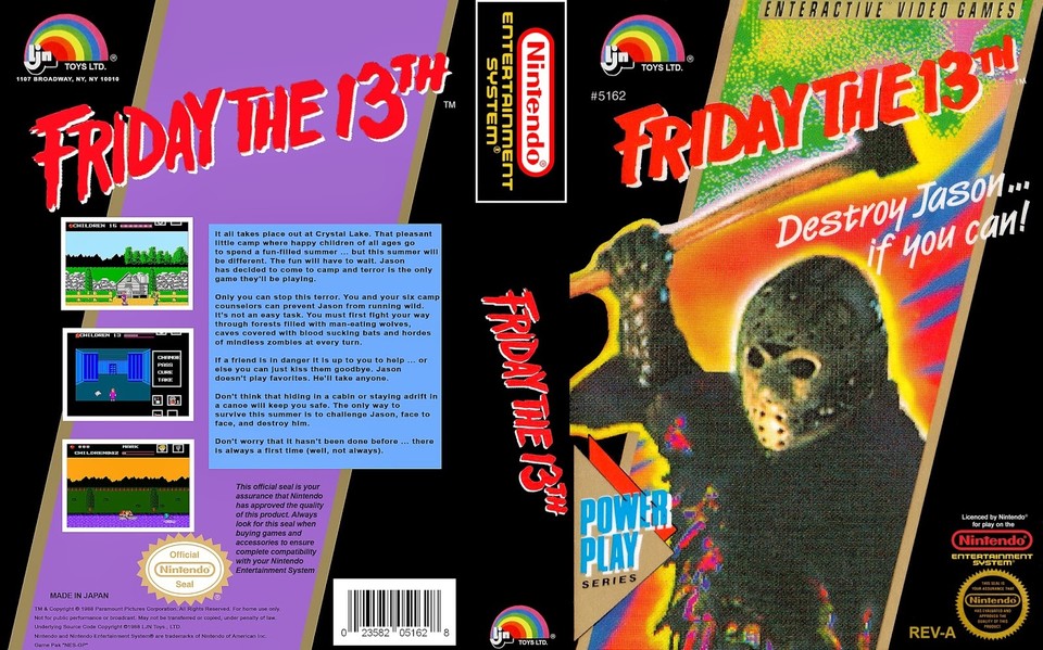 Das Cover der NES-Version von Friday 13th ist... besonders.