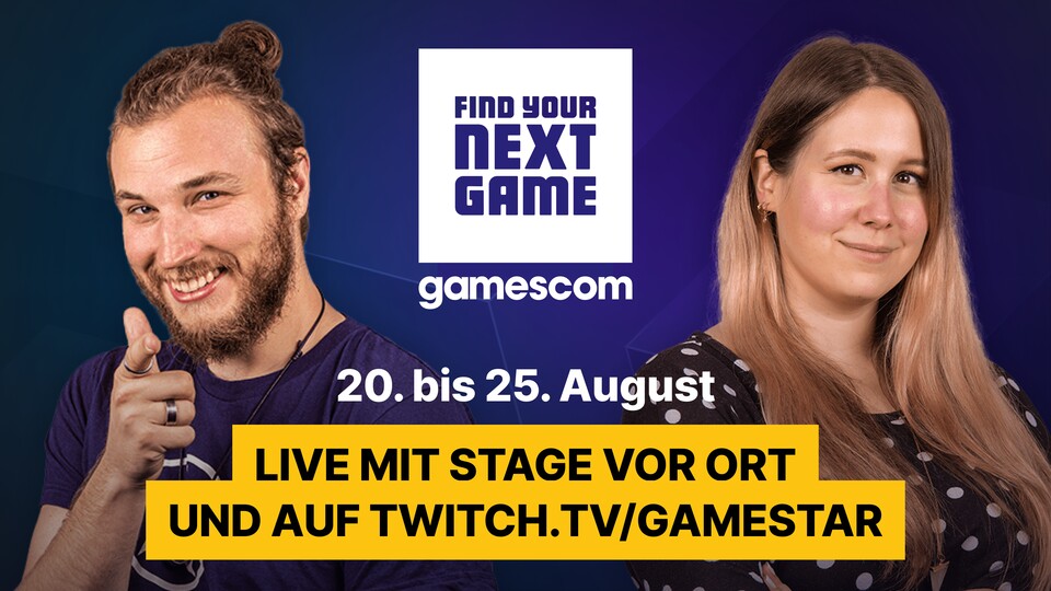 Julius und AK (im Bild), Maurice, Géraldine, Michi, Nino, Marco, Daniel, Jonas, Paul, Vera, Micha, Jakob und viele mehr begrüßen euch ab 20. August auf der gamescom in Köln - oder live im Stream.