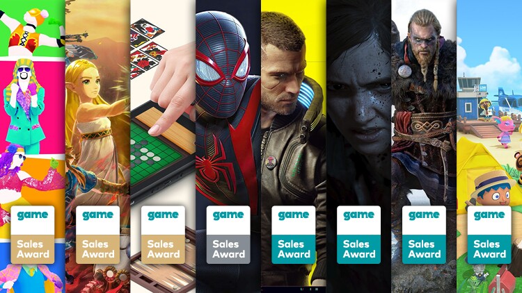 8 Spiele wurden im Dezember 2020 mit dem game Sales Award ausgezeichnet (Bild: game Verband).