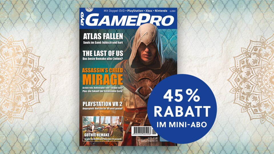 GamePro 1122 mit großer Titelstory zu Assassins Creed. Direkt zum günstigen Mini-Abo!