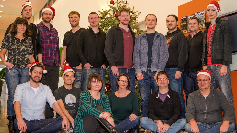 Das GamePro-Team wünscht frohe Weihnachten und ein tolles 2015! (auch die Kollegen, die beim Fototermin schon im Festtags-Urlaub waren)