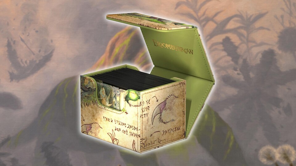 Auch doppelt gesleevete Commander-Decks passen in die schicken Deckboxen