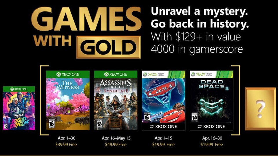 Games With Gold im April 2018