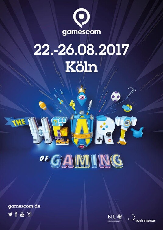 Werbeflyer der gamescom 2017