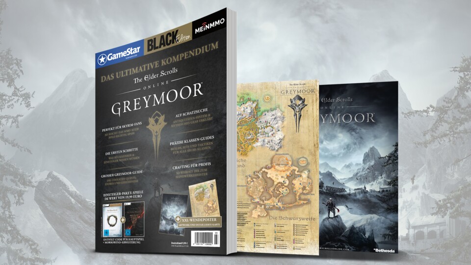 So sieht die druckfrische Black Edition zu The Elder Scrolls Online: Greymoor aus. 