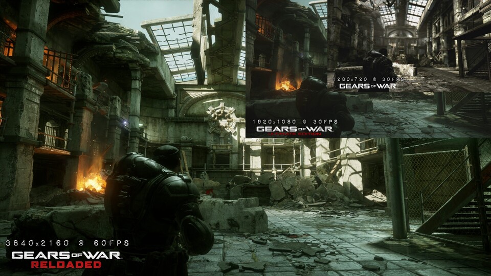 Gears of War Reloaded setzt auf Xbox Series X und PS5 in der Kampagne auf eine volle 4K-Auflösung und 60 fps.