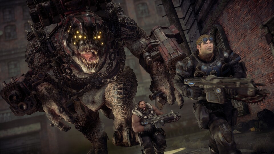 Daran, dass Gears of War vor allem auf brachiale Action mit teils riesigen Gegnern setzt, ändert die Neuauflage natürlich nichts.