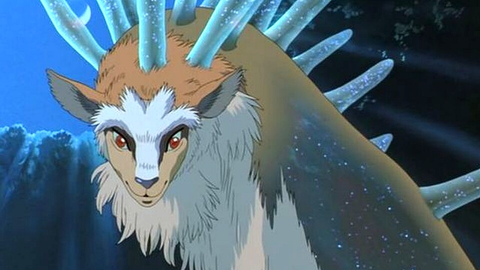 So bei genauerer Betrachtung gruselt mich der Waldgott in Prinzessin Mononoke ein kleines bisschen auch. (Bild: © Studio Ghibli)