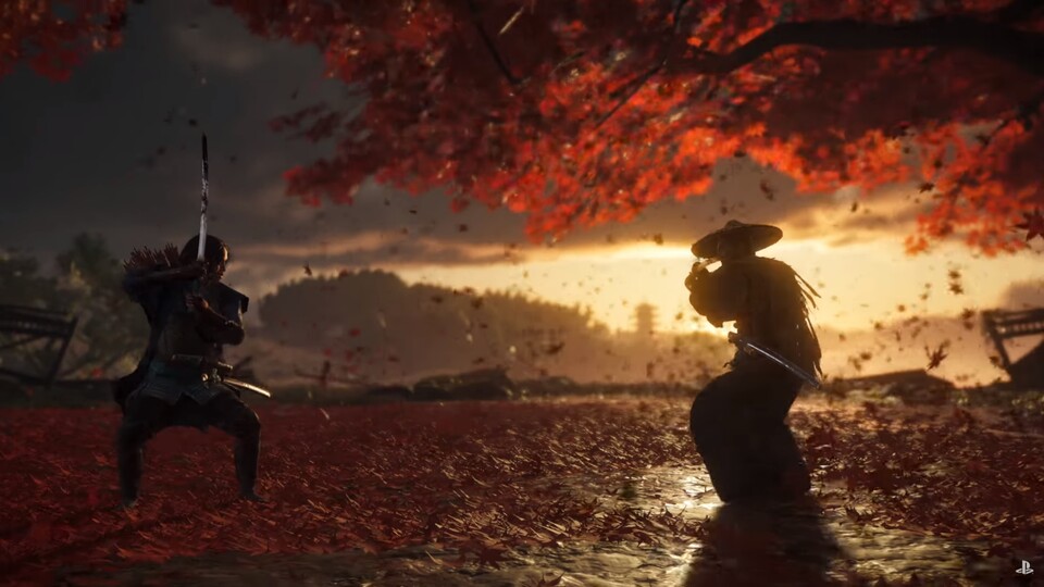 In Ghost of Tsushima kämpfen wir wie die echten Samurai in Duellen gegen Gegner.