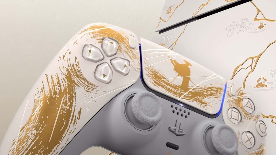 Ghost of Yotei hat sogar eine eigene Version des PS5-DualSense-Controllers spendiert bekommen.