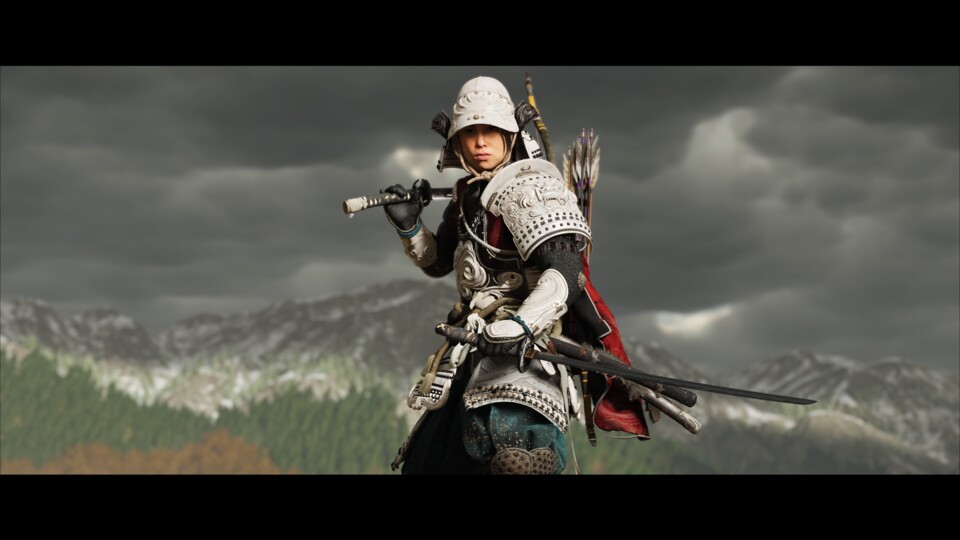 In Ghost of Yotei kann Atsu viele verschiedene Waffen tragen.