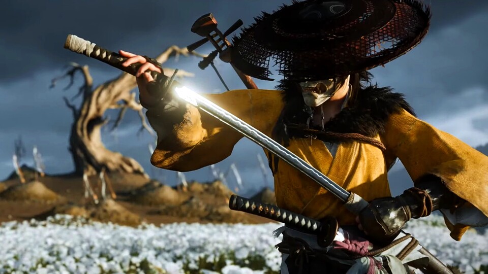 Zwar kämpft Atsu auch mit dem klassischen Katana, aber viele Gegner sind einfacher mit der passenden Waffe zu besiegen.