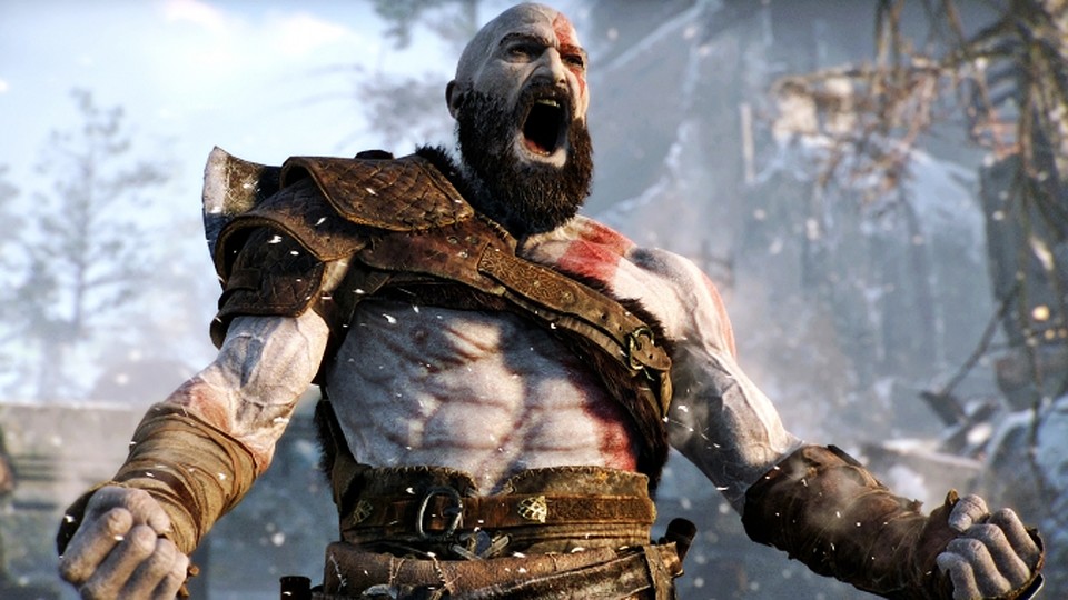 God of War Kratos ist sauer.