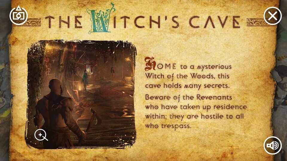 Auch die Höhle der Hexe hat ihren eigenen Eintrag.