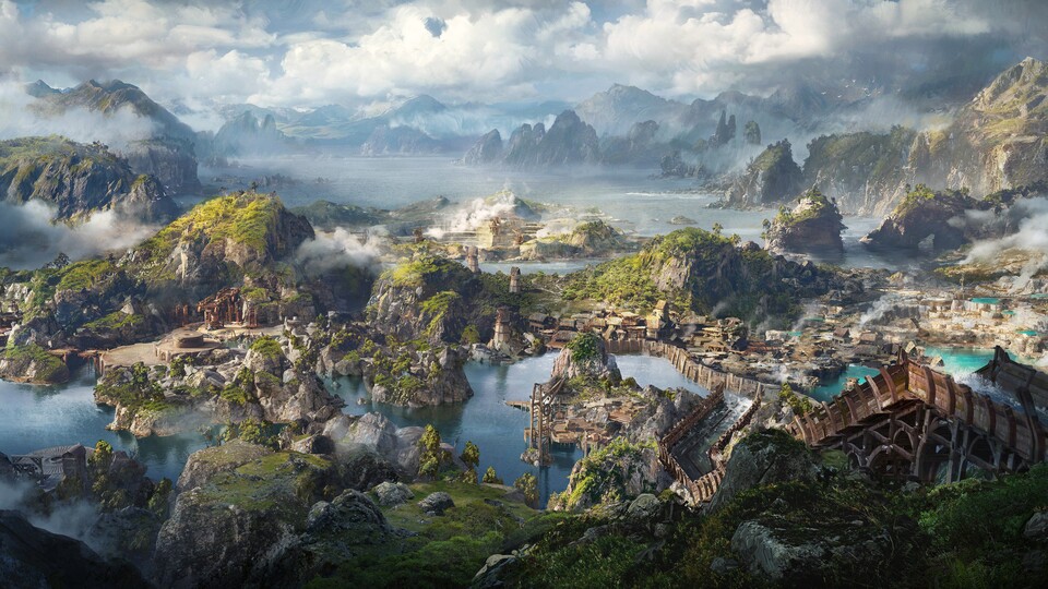 Dieses PS5-Actionhighlight hat gleich neun eindrucksvolle Welten zu bieten. Hier seht ihr Svartalfheim.