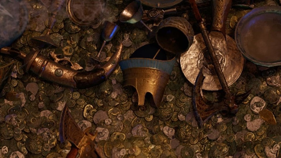 Die Schätze, die Kratos und Atreus in der Kammer des Tyr finden.