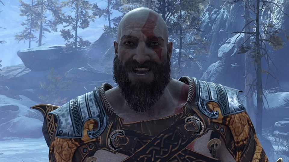 Da freut sich Kratos einen Ast ab. God of War 2 erscheint 2021 für PS5.