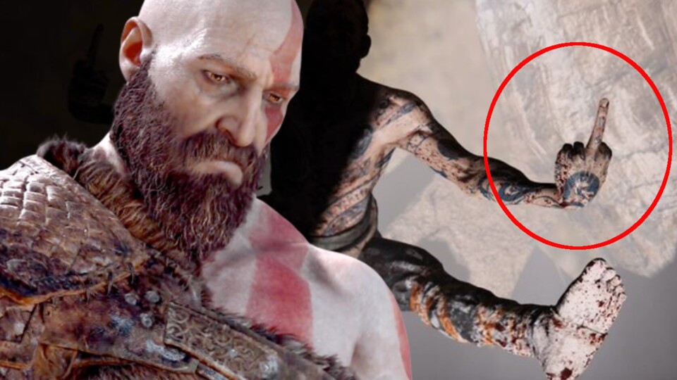 In God of War zeigt uns Baldur den Mittelfinger. Armer Kratos...