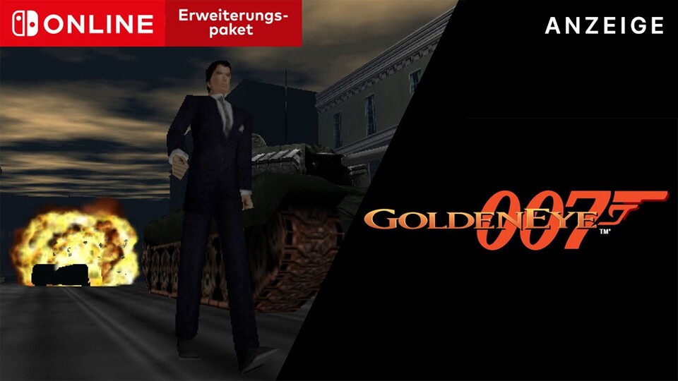Der Shooter-Klassiker GoldenEye 007 ist jetzt im Nintendo Switch Online Erweiterungspaket verfügbar.