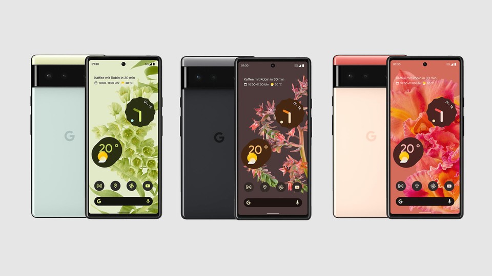 Das Google Pixel 6 könnt ihr in drei verschiedenen Farben günstig bekommen.