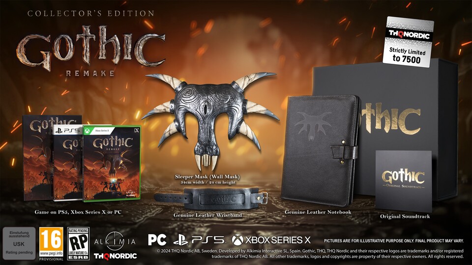 Diese Goodies stecken in der streng limitierten Gothic Collector’s Edition.