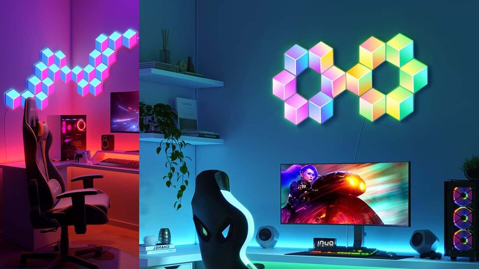 Mit den LED-Panels könnt ihr euer Gaming-Setup mit einer schönen indirekten Beleuchtung ausstatten.