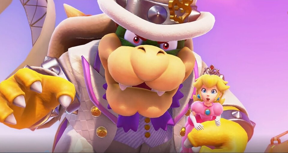 In Super Mario Odyssey werden Bowsers Handlungsabsichten zur Abwechslung mal deutlich dargestellt: Er möchte Peach heiraten, und weil diese nicht von allein zu ihm kommt, eben mit dem klassischen Bowser-Kidnapping.
