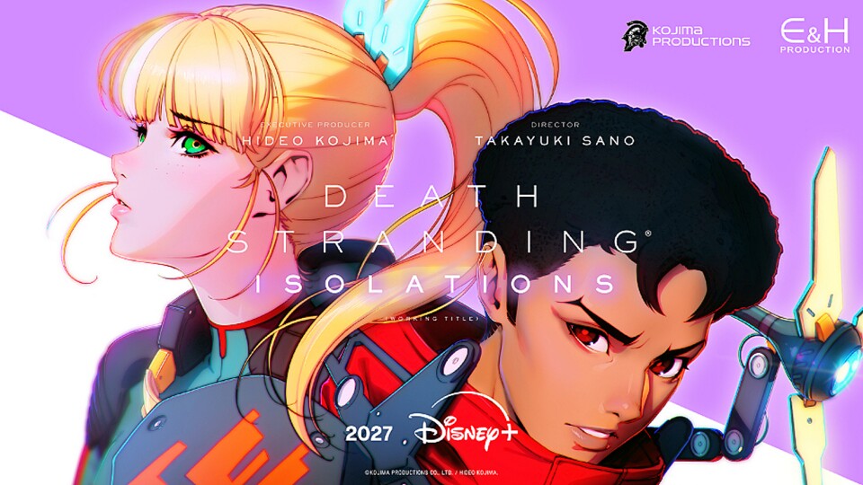 Das erste Konezeptbild zu Death Stranding Isolations zeigt die beiden Hauptfiguren der Serie (© Ilya Kuvshinov Kojima Productions)