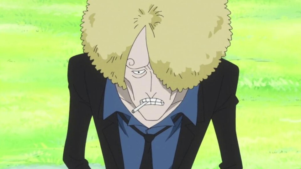 Drip besitzt die gleiche Kleidung wie Sanji und hat sogar eine kringelnde Augenbraue wie der Chefkoch. (Bild: © Toei Animation)