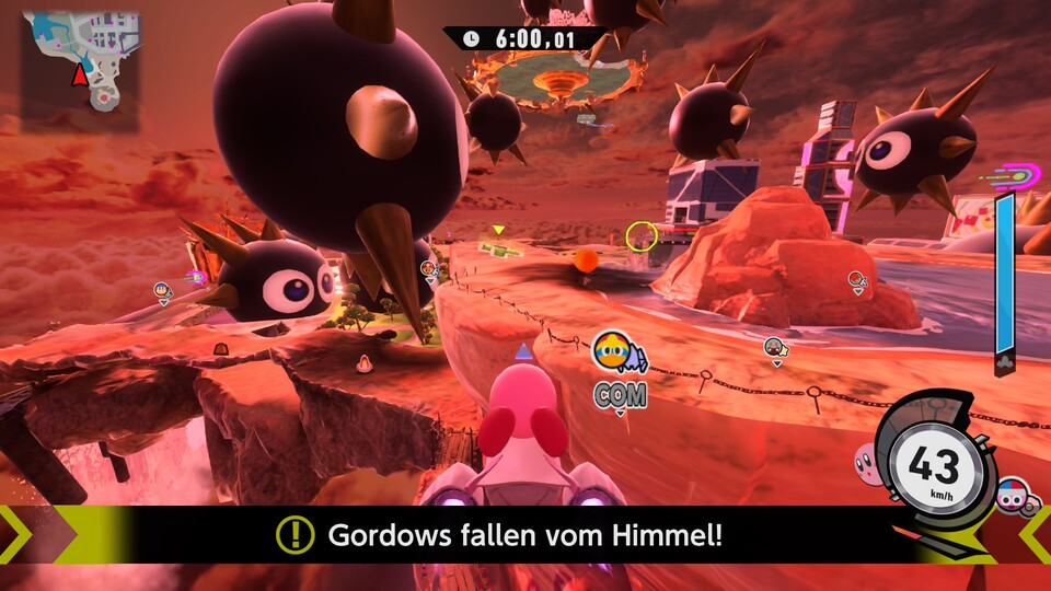 Es gibt viele Events während City Trial, so können zum Beispiel die Stachel-Gegner Gordows vom Himmel fallen.